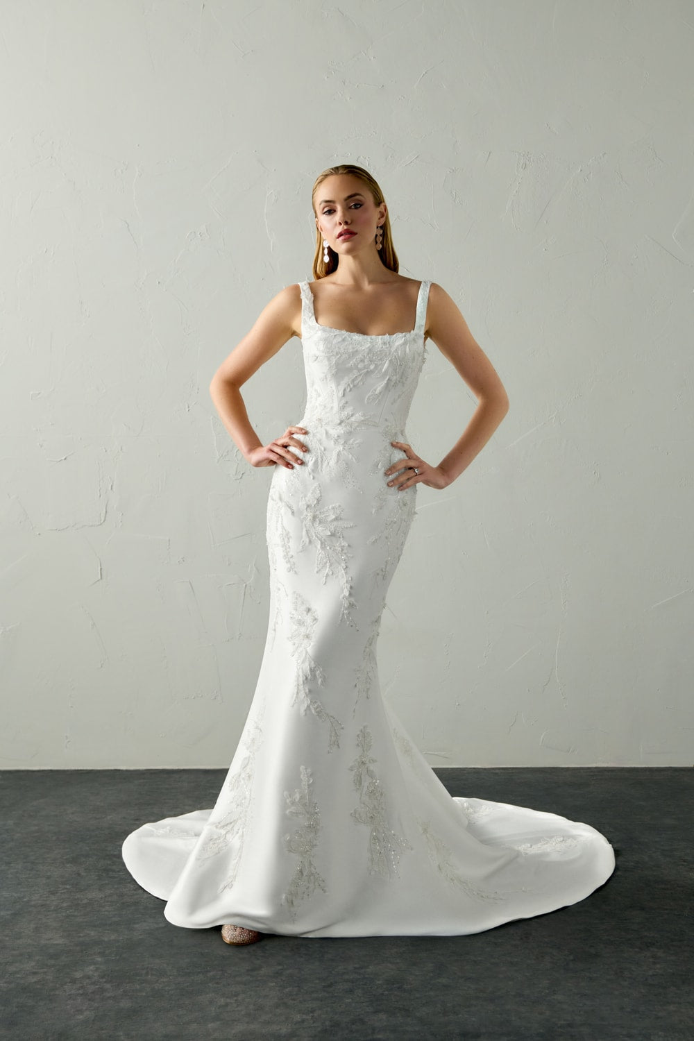 Refined Closed Back Gowns with Modern Romance