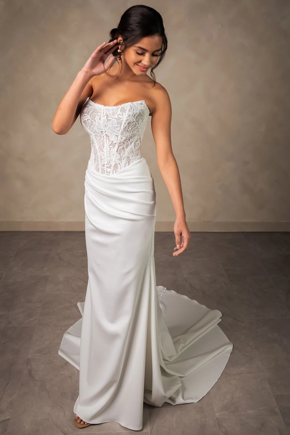 Modern Crepe Gowns with Sculpted Ease