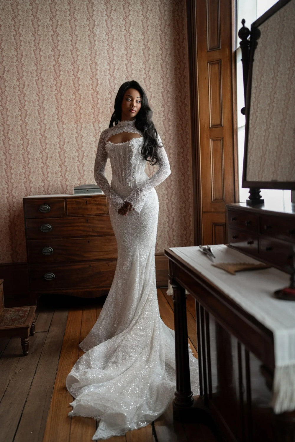 Blanche Bridal Closed Back Gowns with Quiet Drama