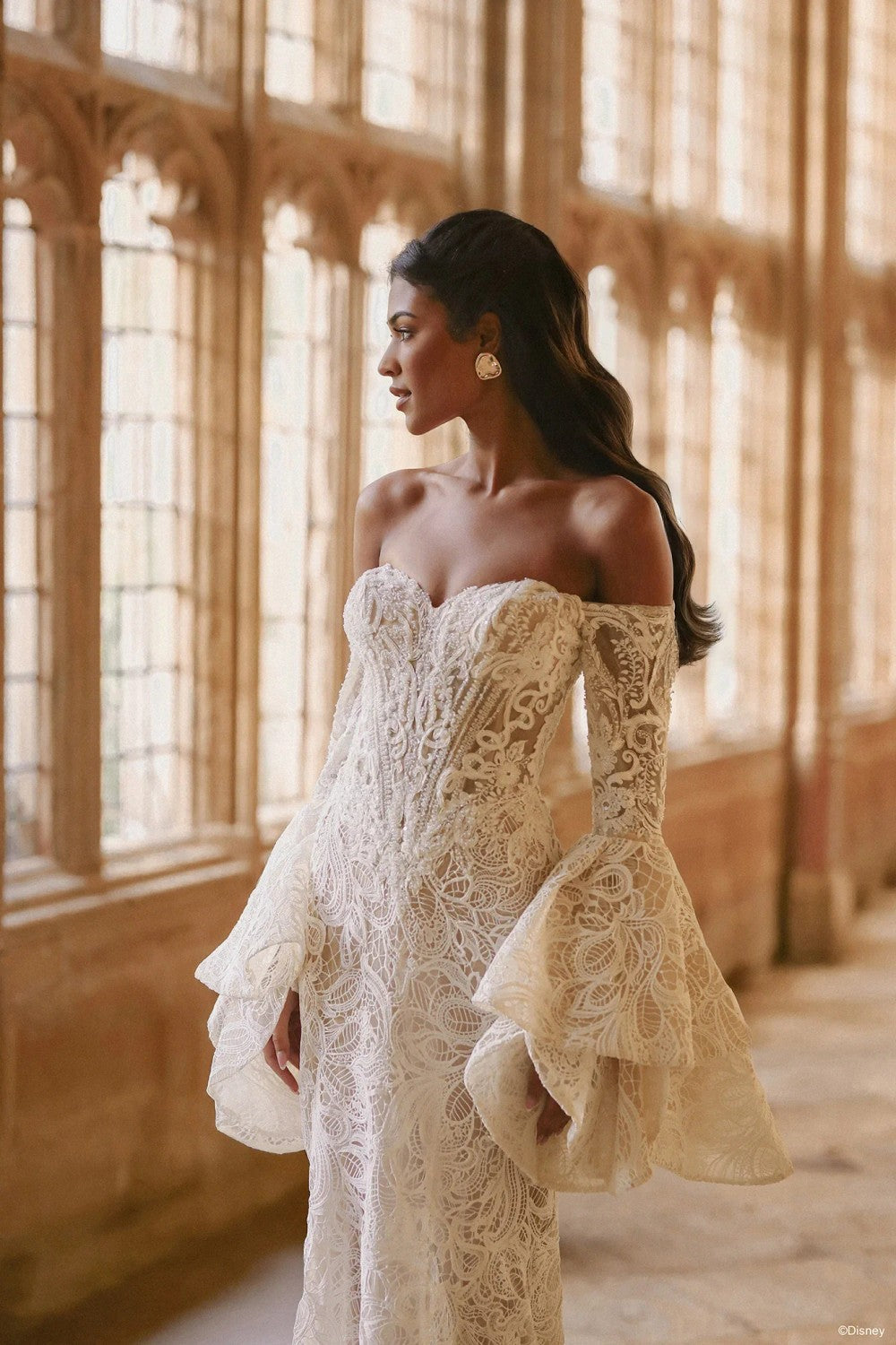 A Storybook Take on Chapel-Train Bridal Style