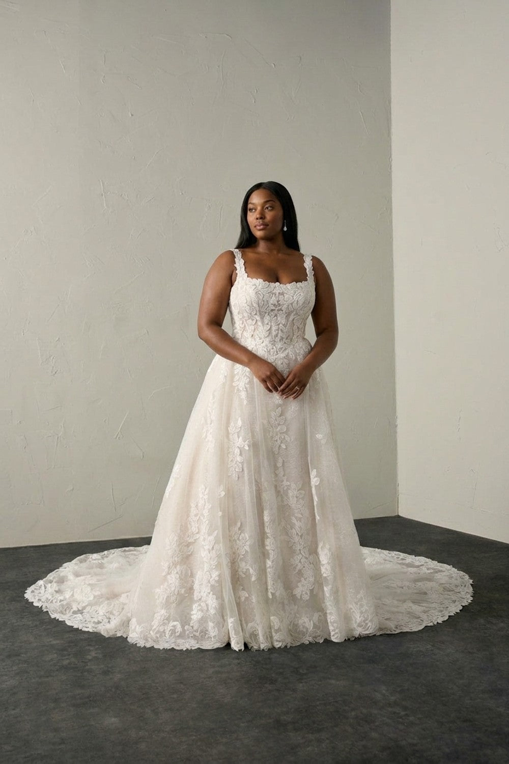 Square Neckline Wedding Dresses with Modern Romance