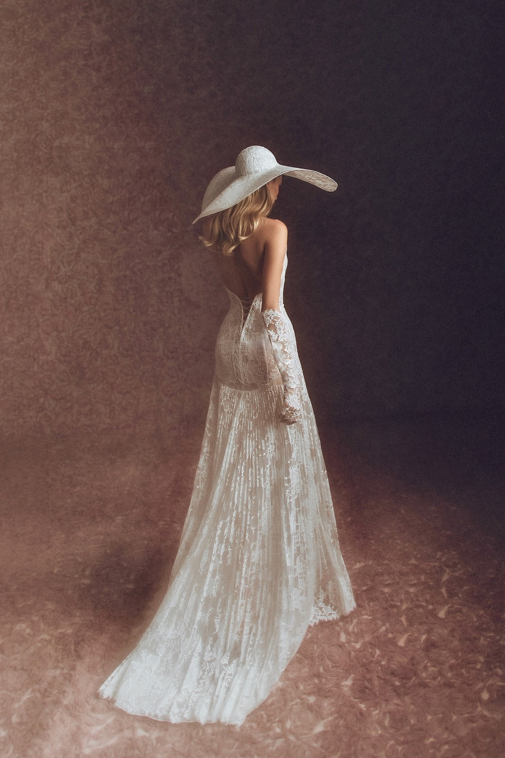 All Over Lace Halter Fit-And-Flare Wedding Dress by Pnina Tornai — image 2 of 3