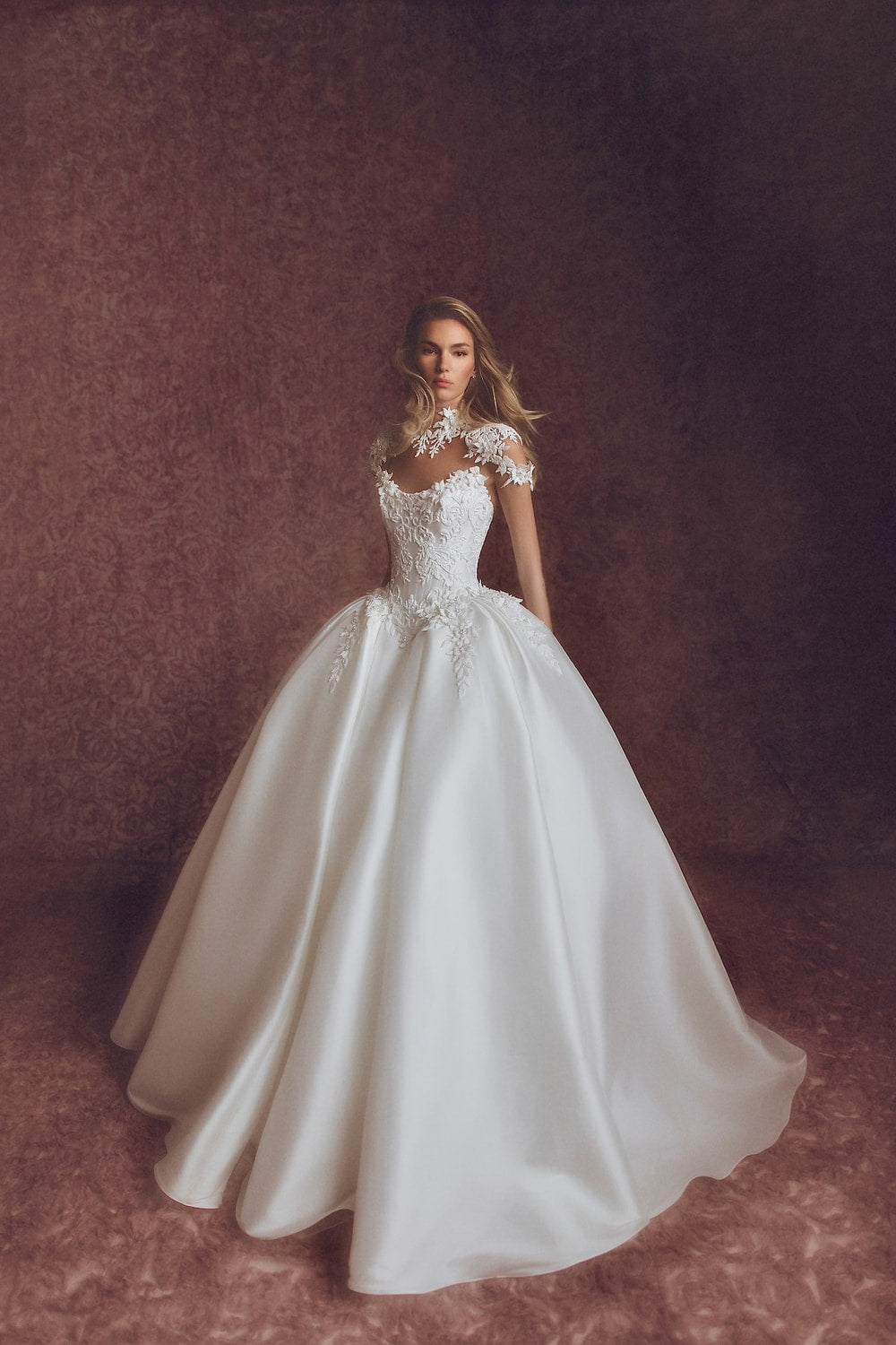 Modern Ball Gown with Detailed Bodice and Bodysuit by Pnina Tornai — image 1 of 3