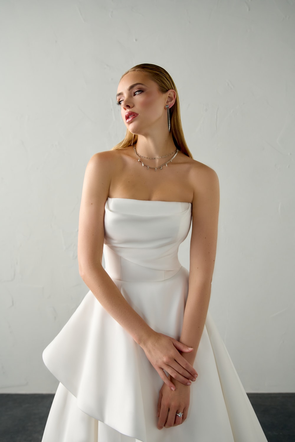 Clean and Modern Strapless Ball Gown by Justin Alexander Signature — image 2 of 2