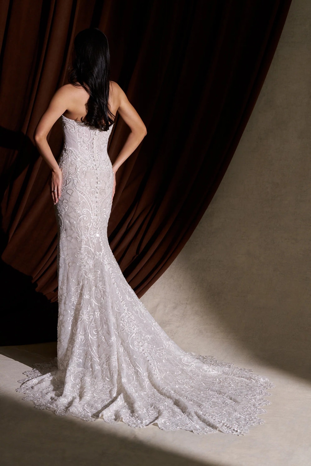 Intricately Detailed Fit-And-Flare Wedding Dress by Allure Bridals — image 3 of 3