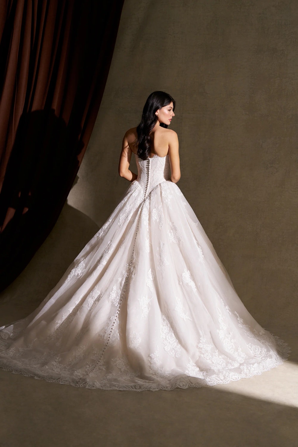 Romantic All Over Lace Basque Waist Ball Gown by Allure Bridals — image 3 of 3