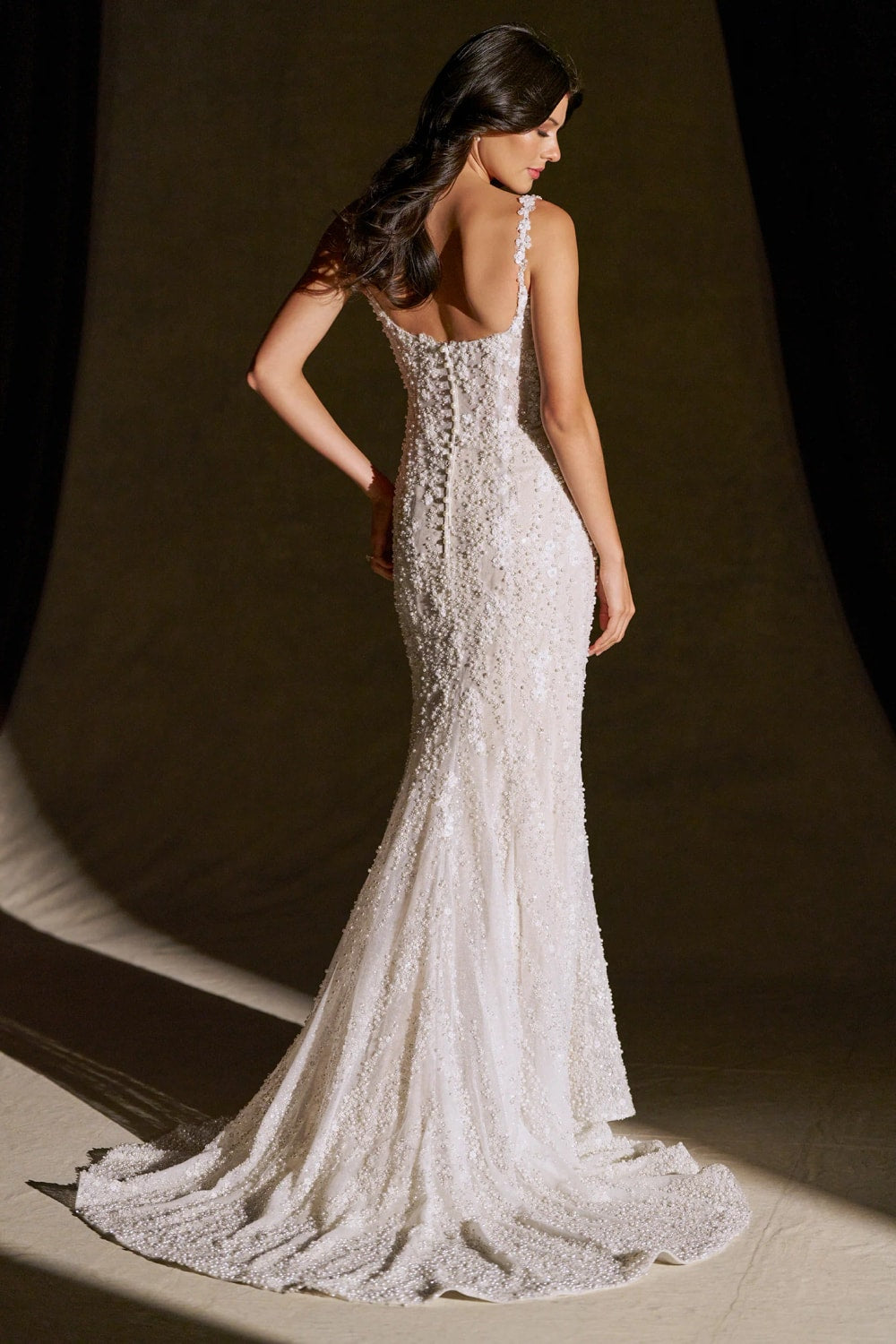 Plus-Size Ethereal Floral Lace Fit-And-Flare Wedding Dress by Allure Bridals — image 3 of 3