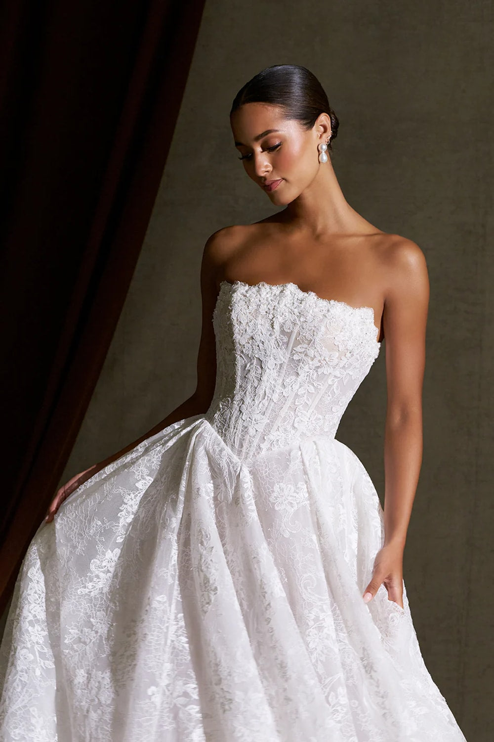 Plus-Size Soft Romantic Strapless Ball Gown with Basque Waist by Allure Bridals — image 2 of 3