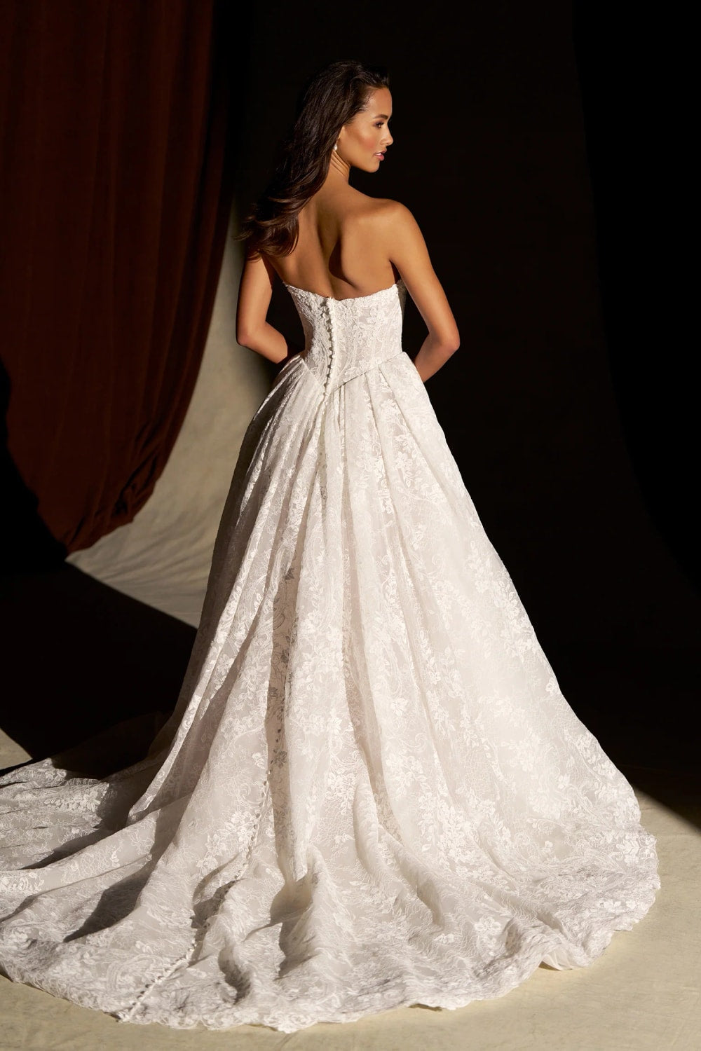 Soft Romantic Strapless Ball Gown with Basque Waist by Allure Bridals — image 4 of 4
