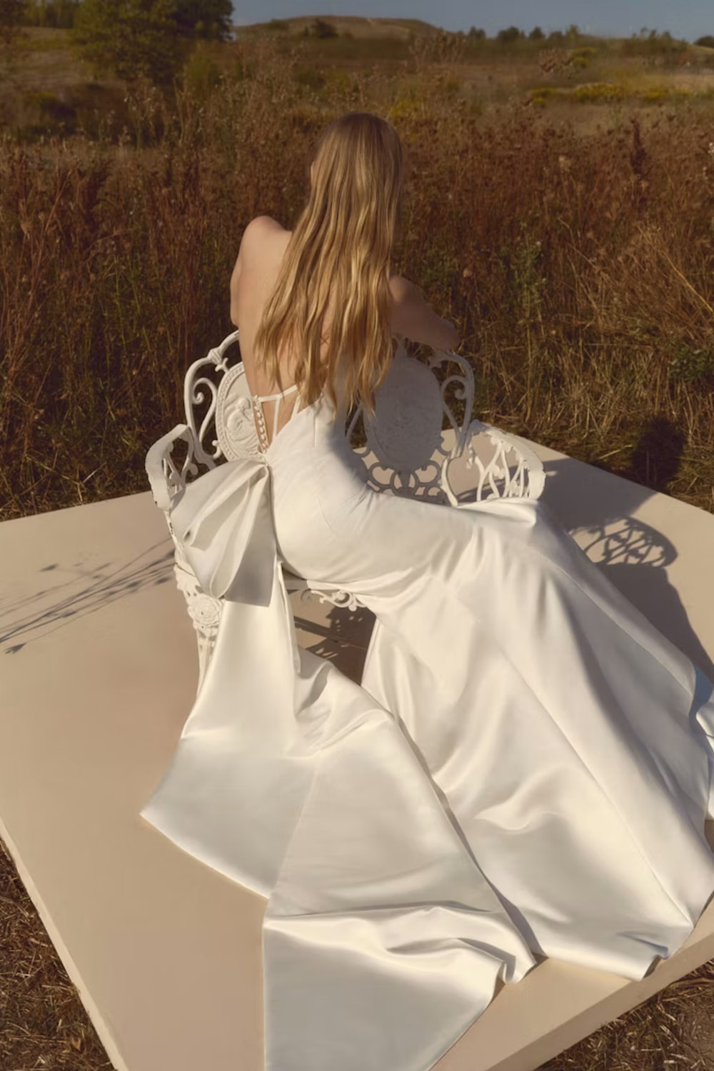 Clean and Simple Fit-And-Flare Wedding Dress with Oversized Bow by Alyne by Rita Vinieris — image 2 of 3