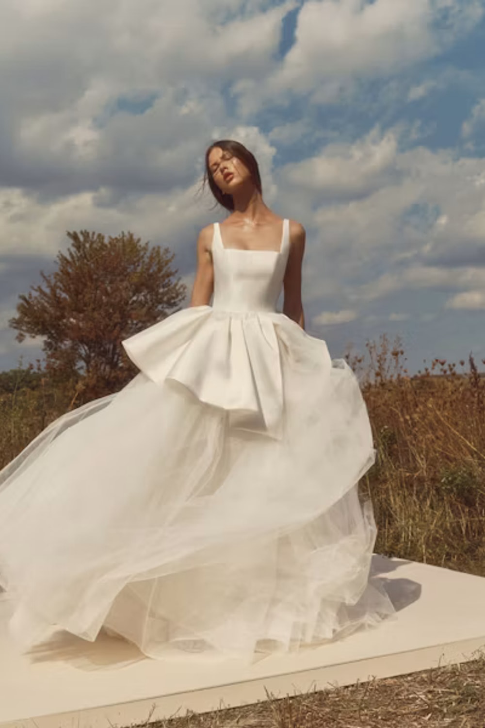 Dramatic Ballgown with Peplum and Tulle Skirt by Alyne by Rita Vinieris — image 2 of 3