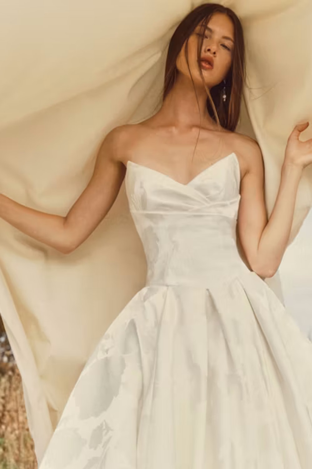 Modern Strapless V-Neck Ballgown by Alyne by Rita Vinieris — image 3 of 3