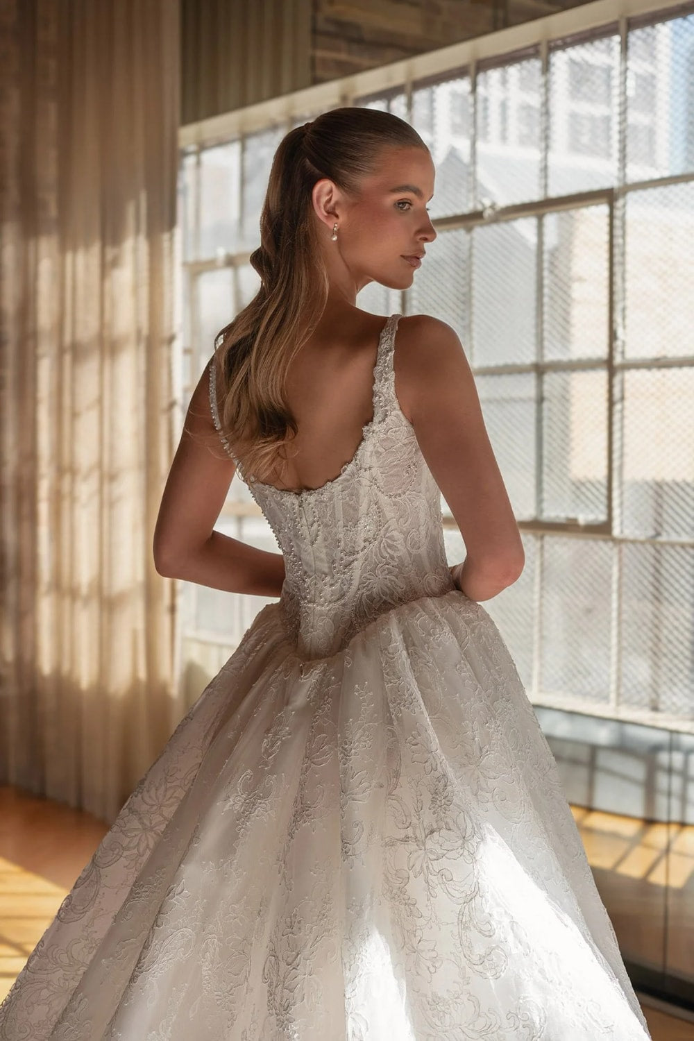 Detailed Ball Gown with Intricate Lace and Beading by Blanche Bridal — image 3 of 4