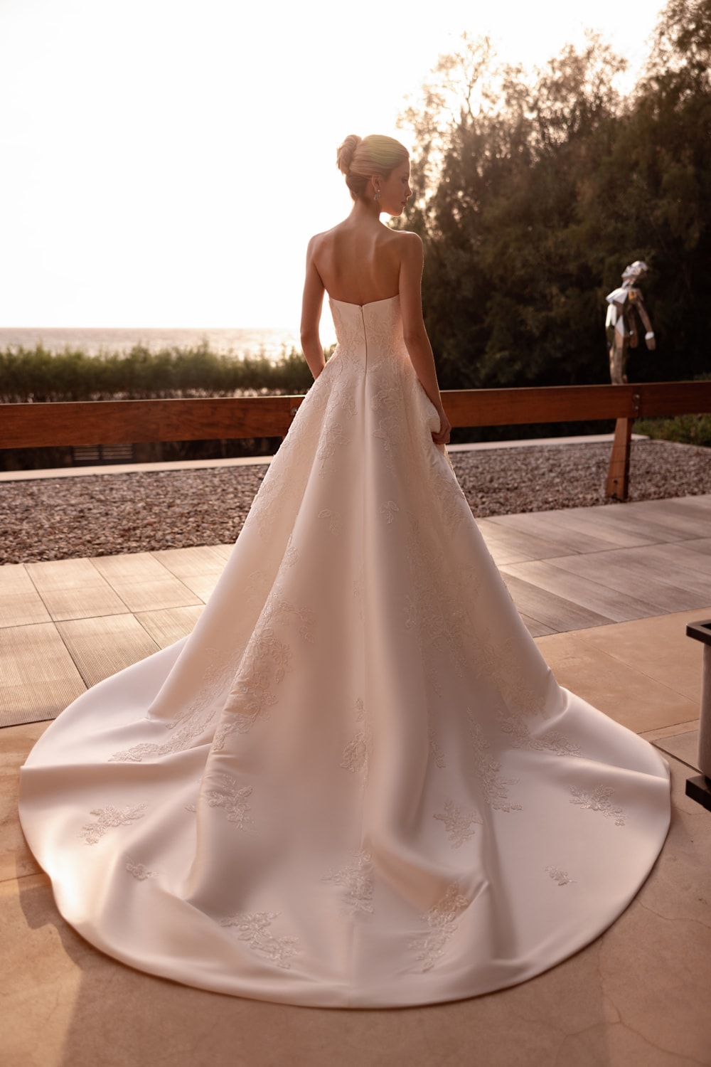 Plus-Size Elegant Beaded Lace A-Line Wedding Dress by Demetrios — image 2 of 2