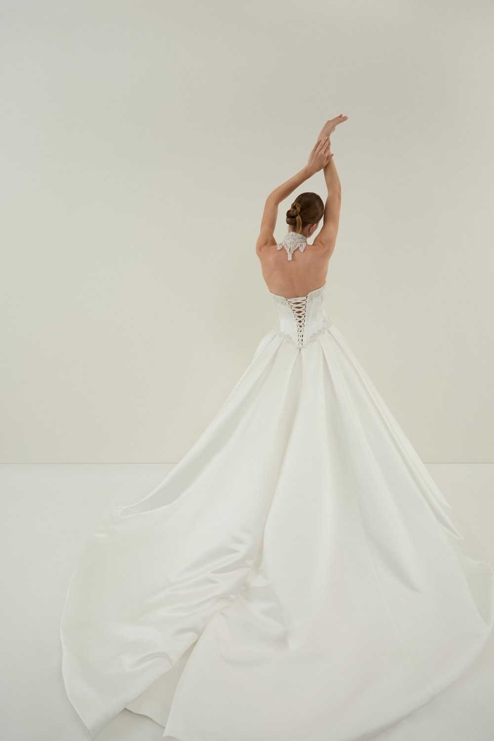Sculptural Ball Gown with Beaded Embellishments by Demetrios — image 3 of 3