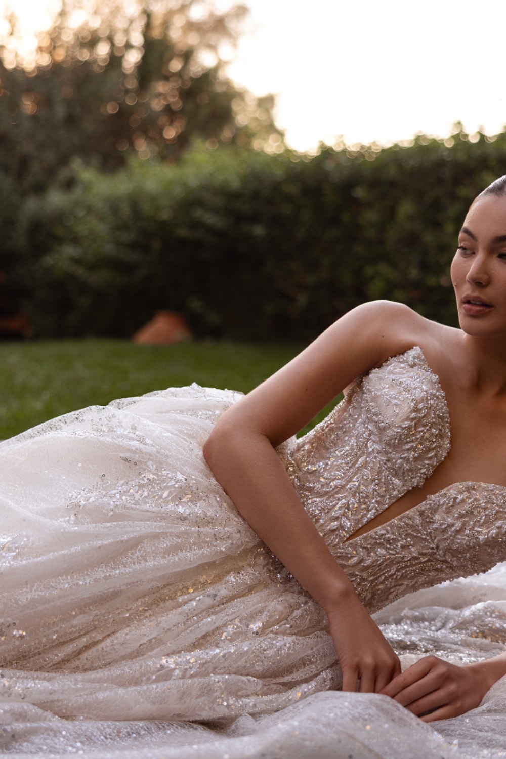 Radiant and Sparkly Ball Gown by Demetrios — image 2 of 4