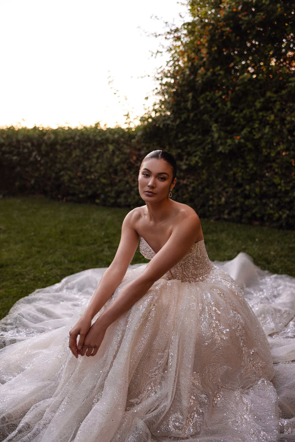 Radiant and Sparkly Ball Gown by Demetrios — image 3 of 4