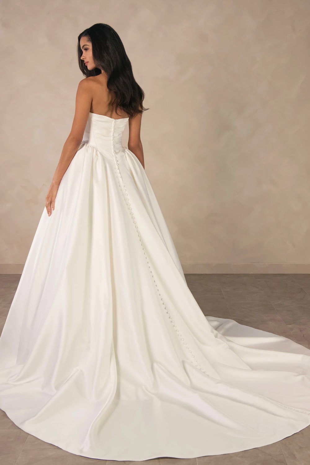 Strapless Ball Gown with Basque Waist by Essense of Australia — image 2 of 2