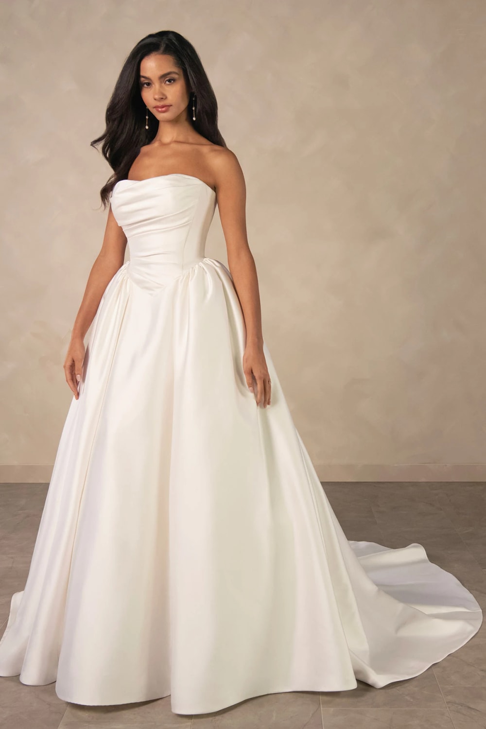 Strapless Ball Gown with Basque Waist by Essense of Australia — image 1 of 2