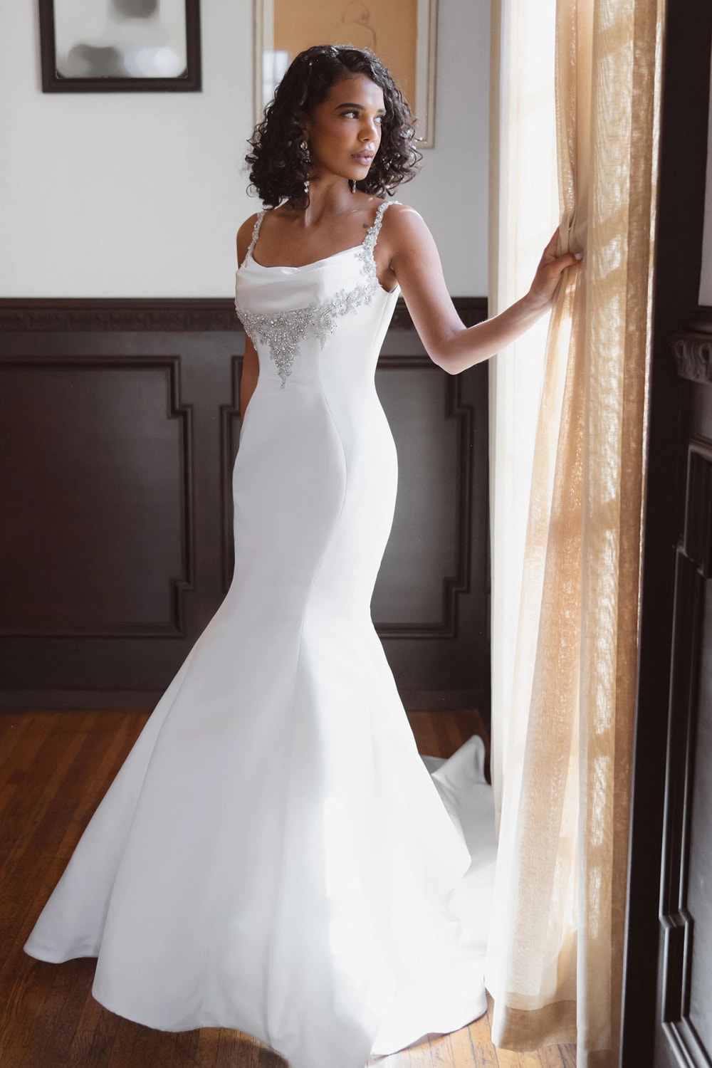 Elegant Fit-And-Flare Wedding Dress by Essense of Australia β image 1 of 4