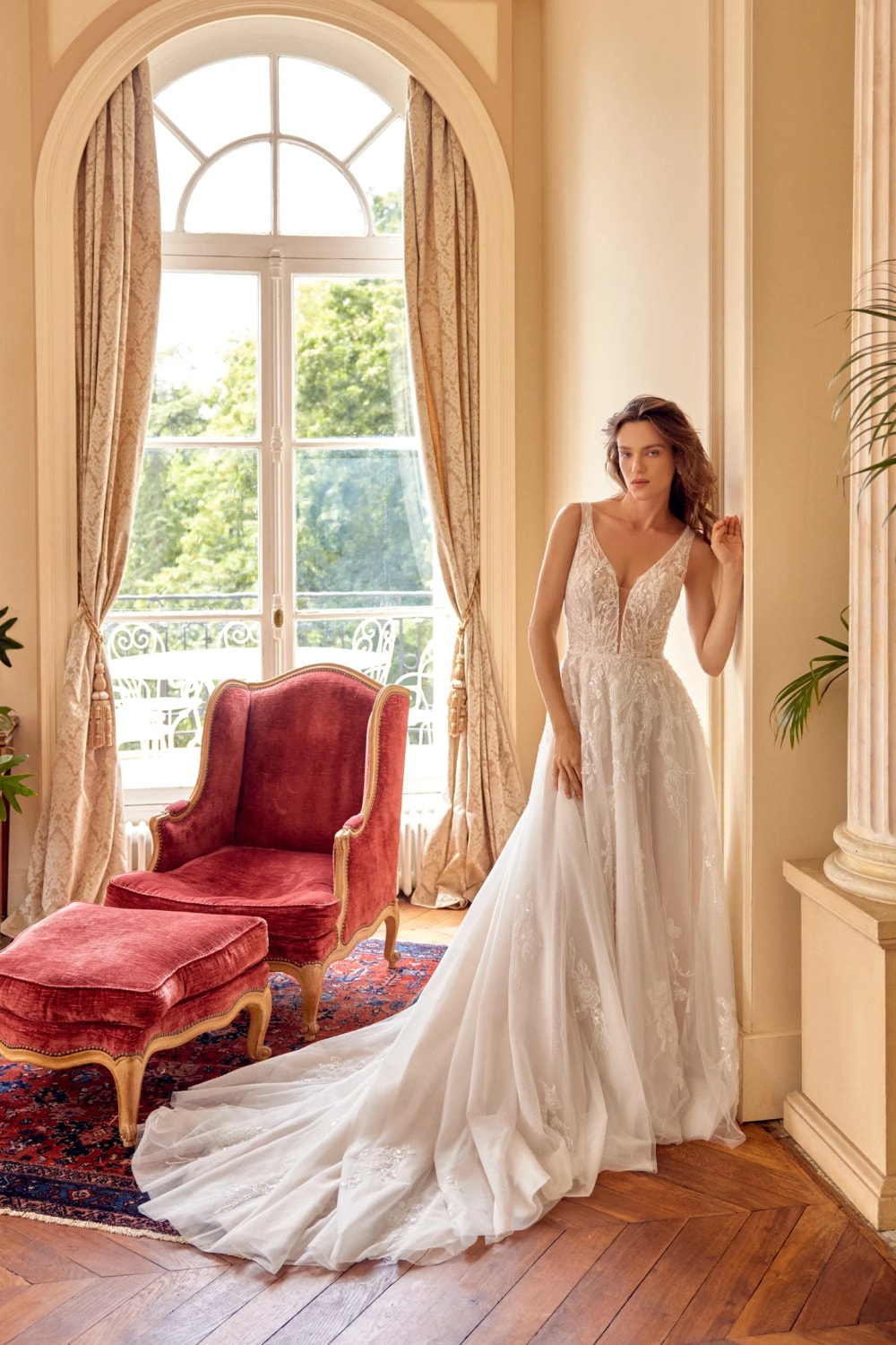 Justin Alexander Sparkly Tulle A-Line Wedding Dress