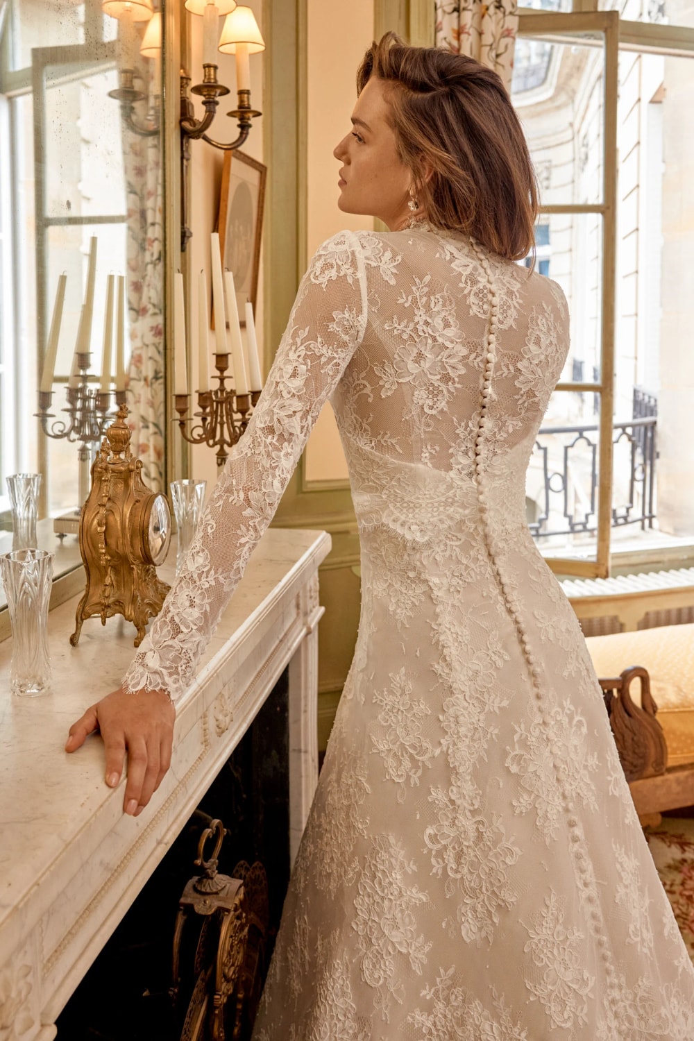 Strapless Lace Soft A-Line Wedding Dress with Detachable Topper by Justin Alexander Signature — image 4 of 4