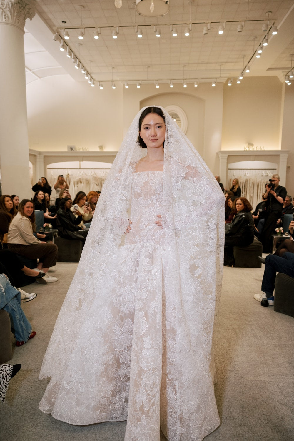 Lace Drop Waist Fit-and-Flare Wedding Dress by Love by Pnina Tornai — image 2 of 3