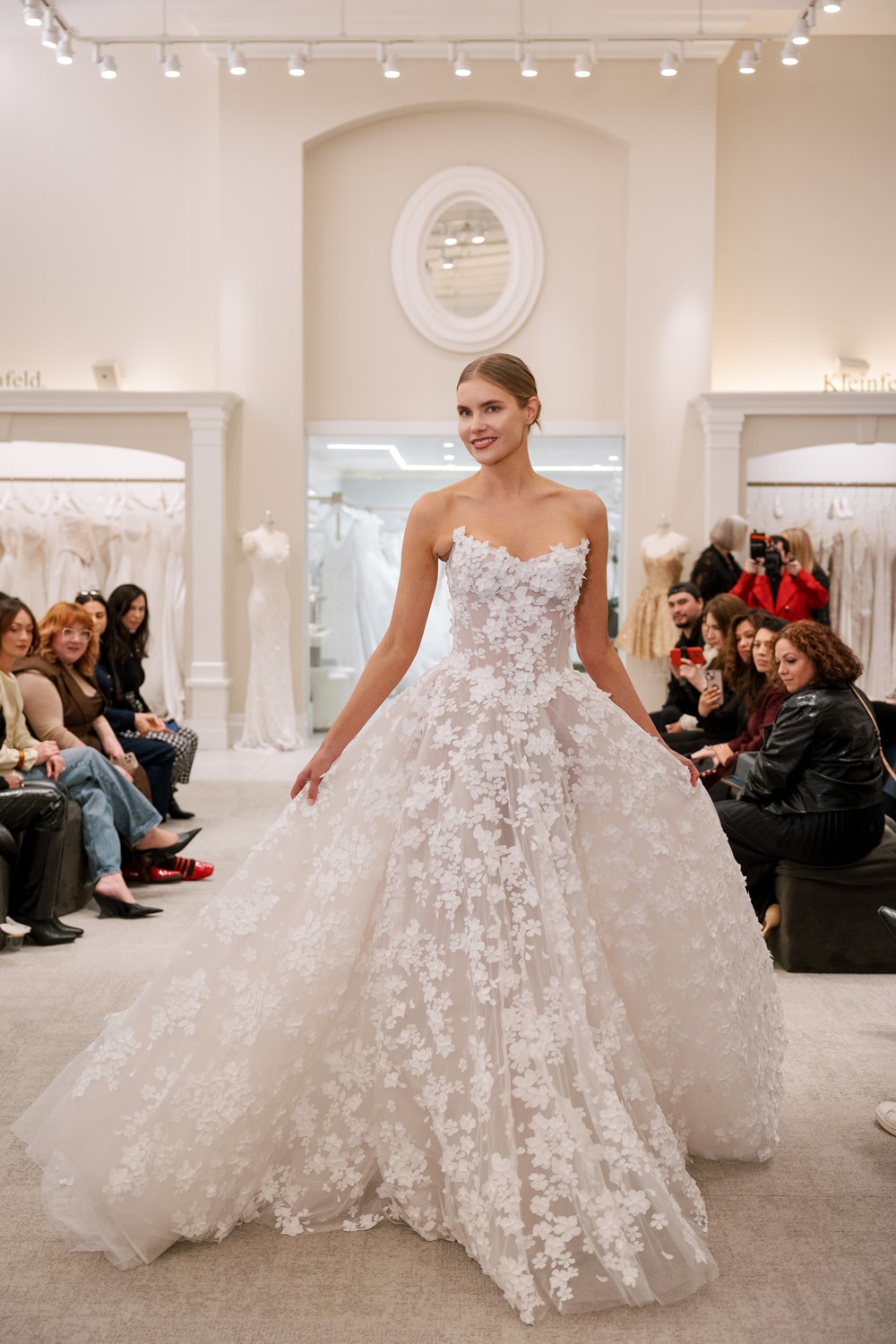 Love by Pnina Tornai Floral Strapless Ball Gown Love by Pnina Tornai Floral Strapless Ball Gown
