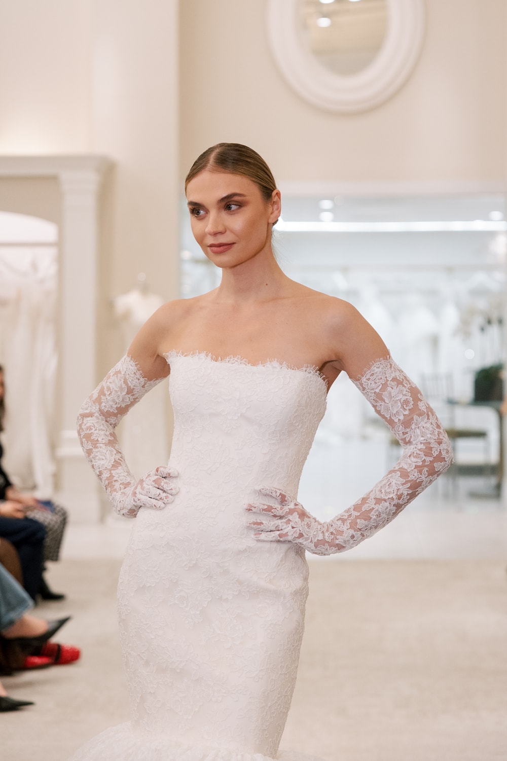 Dramatic Lace Mermaid Wedding Dress by Love by Pnina Tornai — image 2 of 3
