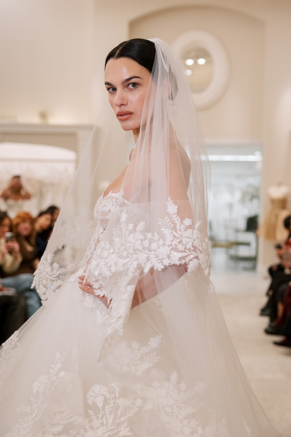 Romantic Ball Gown with Floral Lace Detailing by Love by Pnina Tornai — image 2 of 4