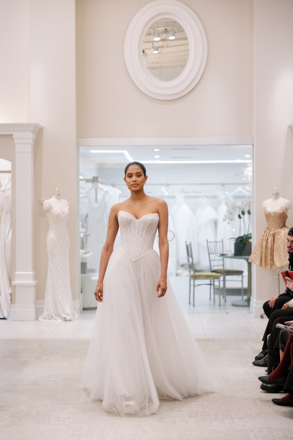 Ruched Tulle A-Line Wedding Dress by Love by Pnina Tornai — image 2 of 4
