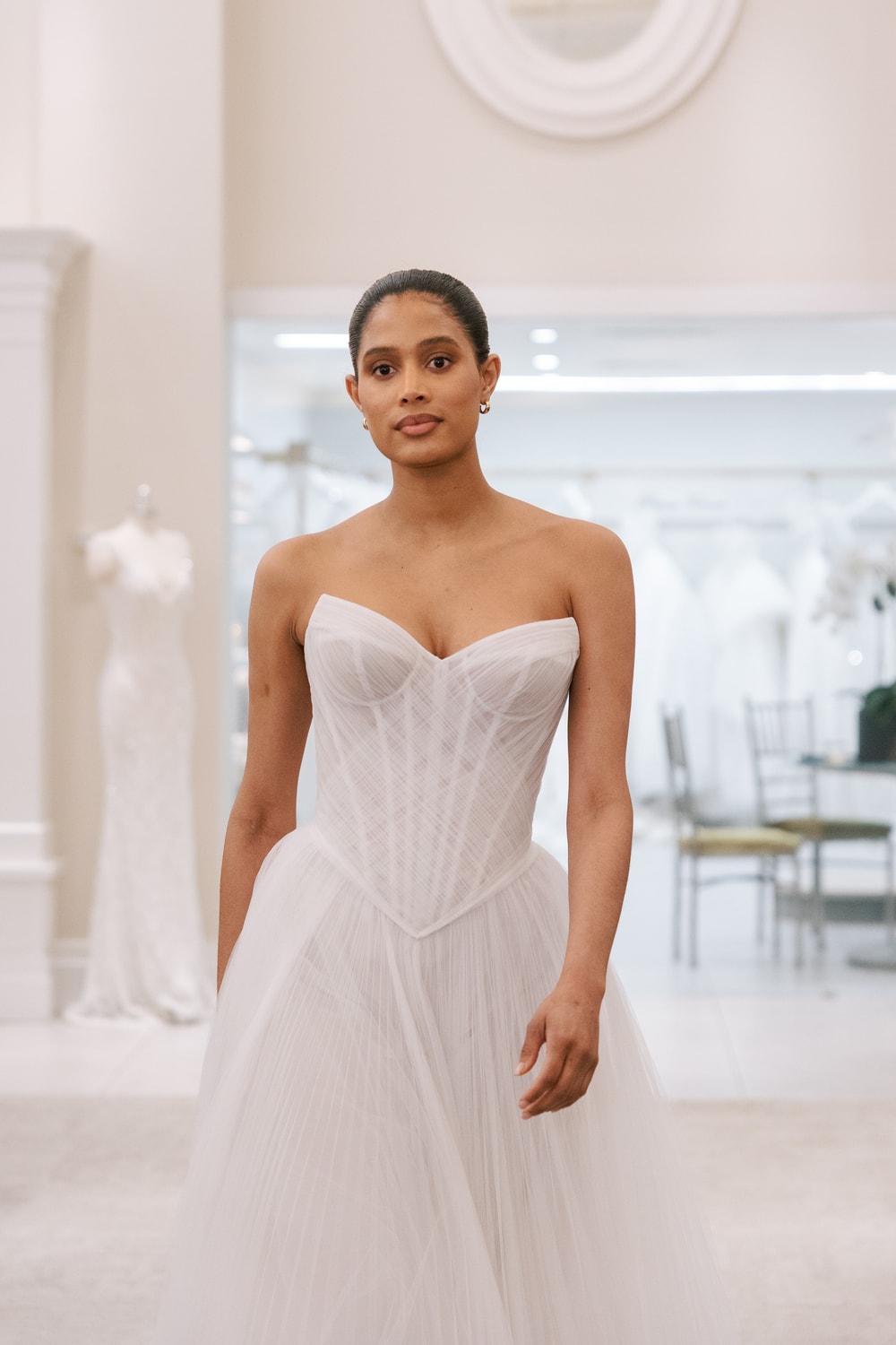 Ruched Tulle A-Line Wedding Dress by Love by Pnina Tornai β image 3 of 4