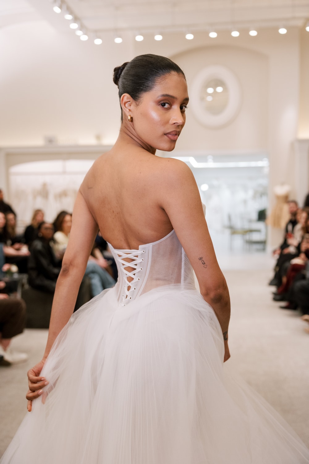 Ruched Tulle A-Line Wedding Dress by Love by Pnina Tornai β image 4 of 4