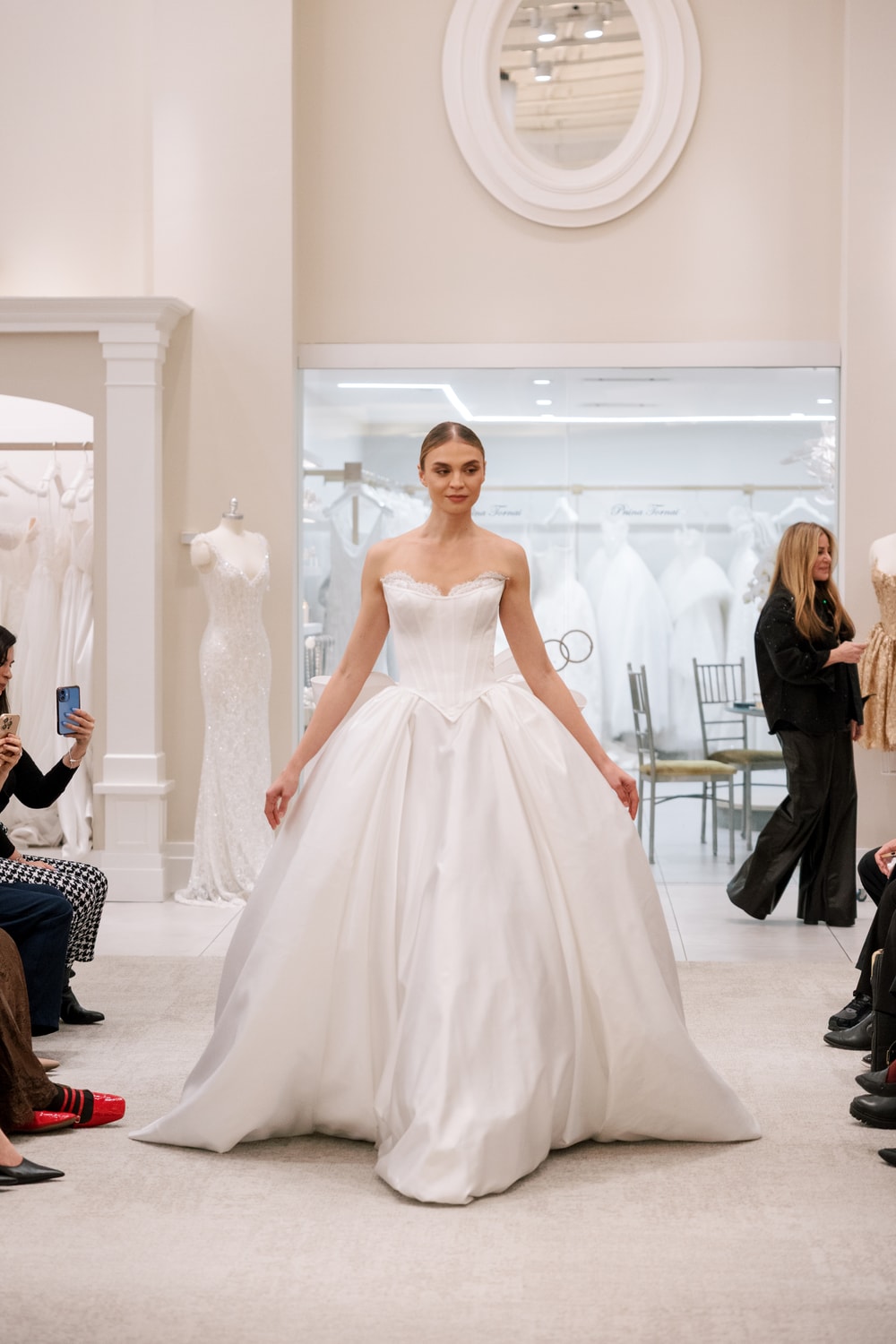 Dramatic Ball Gown with Lace Train Detailing by Love by Pnina Tornai — image 1 of 4
