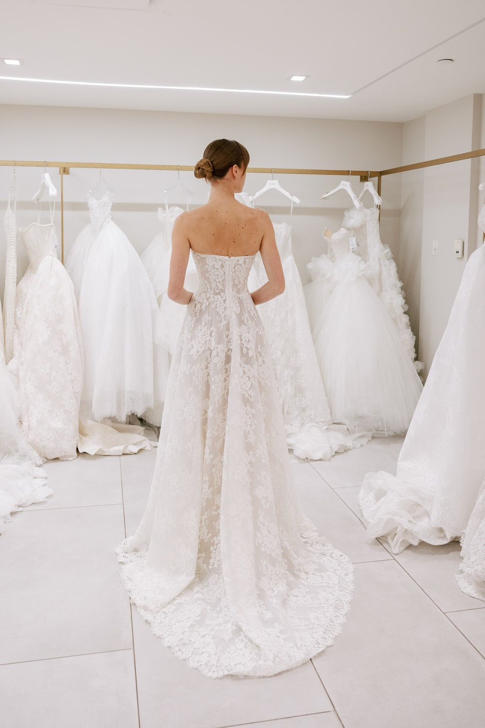 Classic Lace A-Line Wedding Dress by Love by Pnina Tornai — image 2 of 3