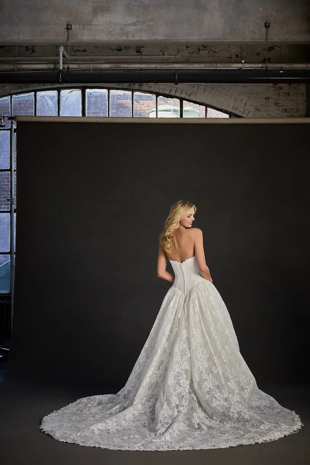 Modern and Sculpted Lace Ball Gown by Madison James — image 4 of 4