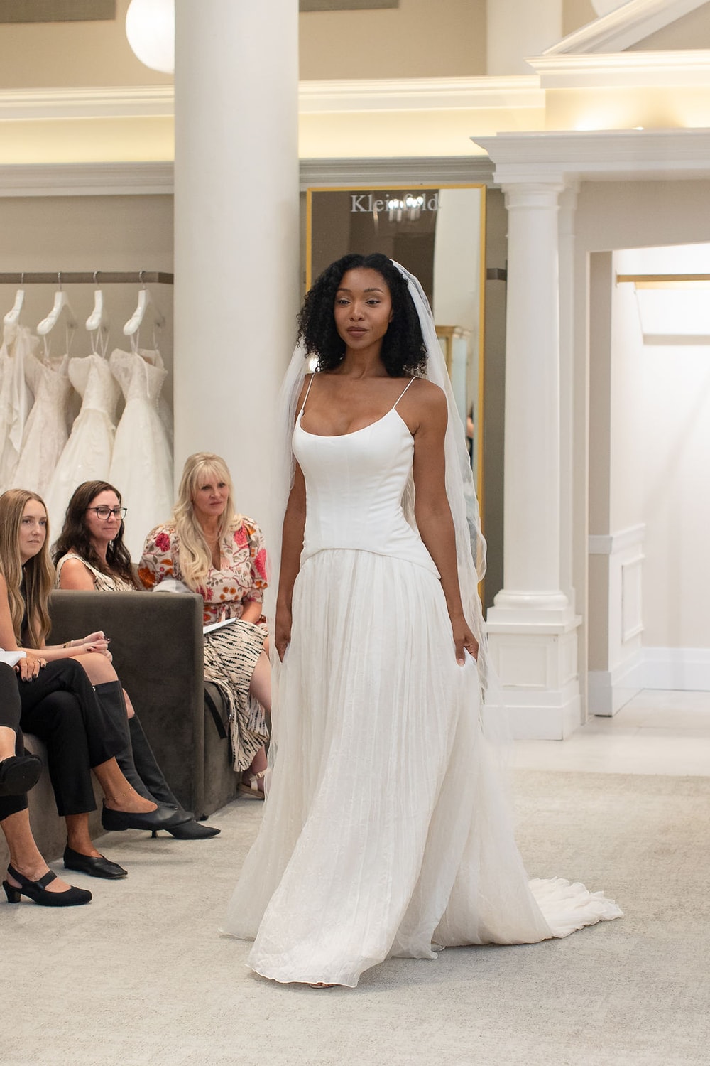 Simple Scoop Neck Sheath Wedding Dress by Martina Liana for Kleinfeld