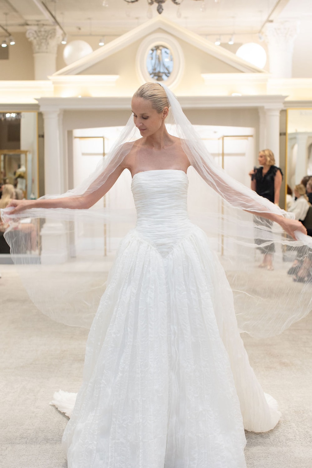Modern and Simple Ball Gown with Straight Neckline by Martina Liana for Kleinfeld — image 2 of 4