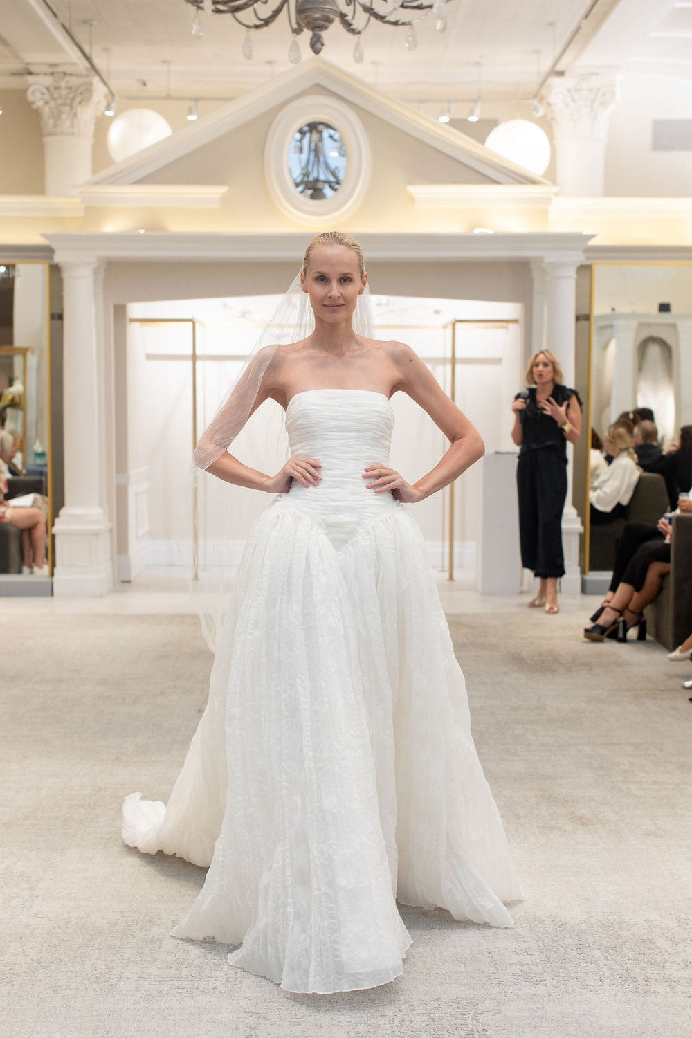 Modern and Simple Ball Gown with Straight Neckline by Martina Liana for Kleinfeld — image 1 of 4