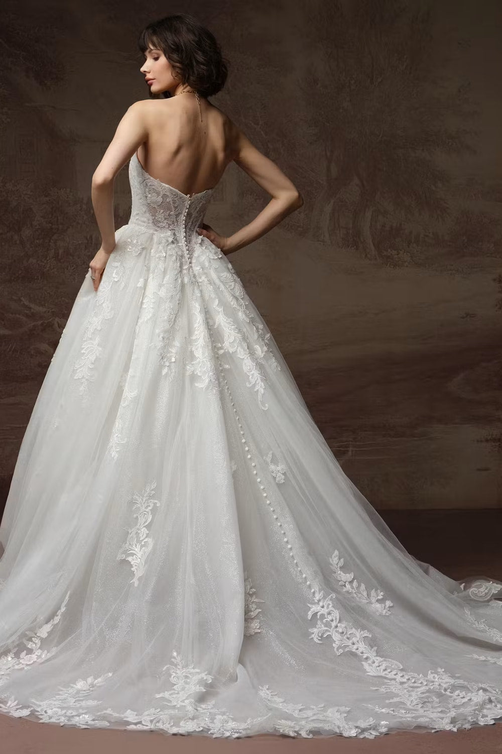 Elegantly Beaded Ball Gown with Basque Waist by Maggie Sottero — image 3 of 3