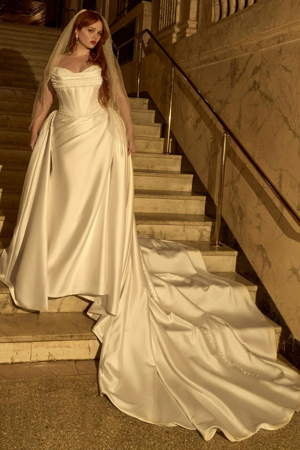 Plus-Size Strapless and Sculpted Fit-And-Flare Wedding Dress by Maggie Sottero β image 3 of 3
