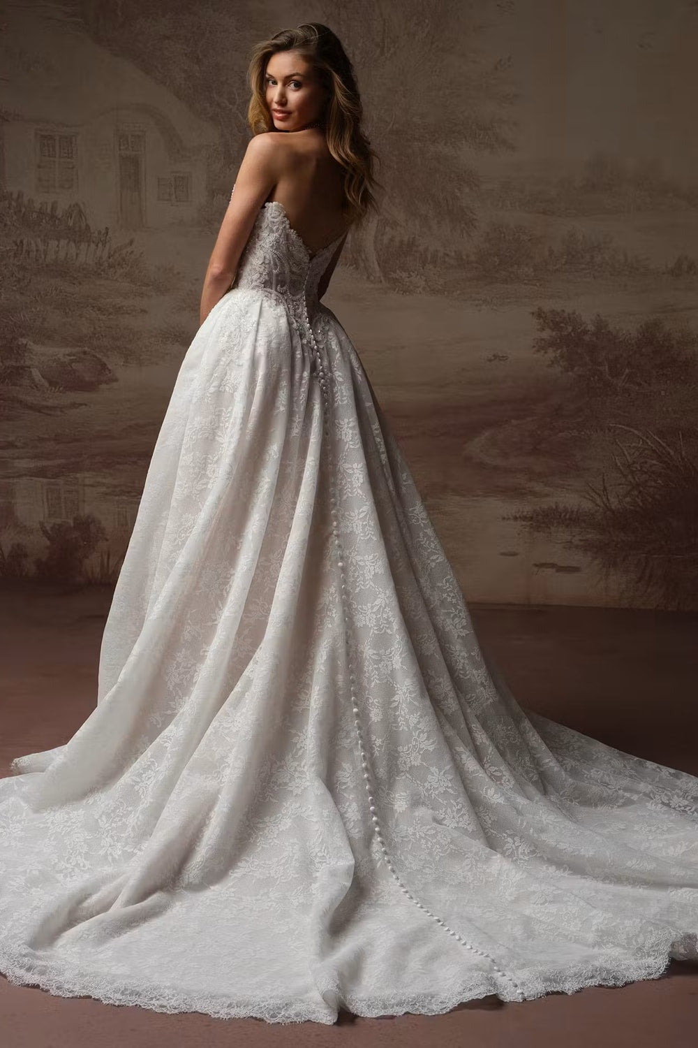 Regal Basque Waist Ball Gown by Maggie Sottero — image 3 of 4