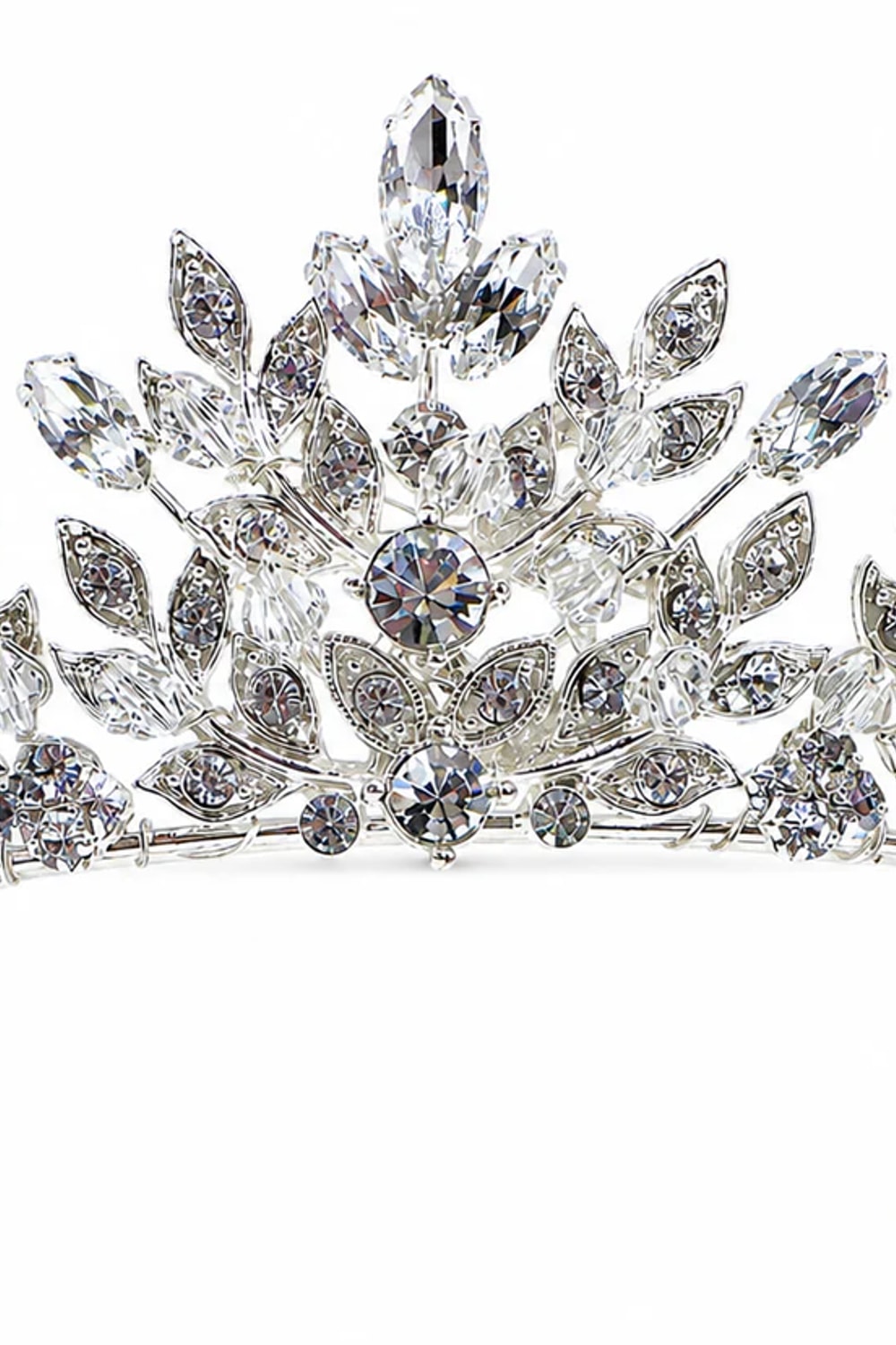 Delicate Pearl and Rhinestone Tiara by Christie Lauren — image 2 of 2
