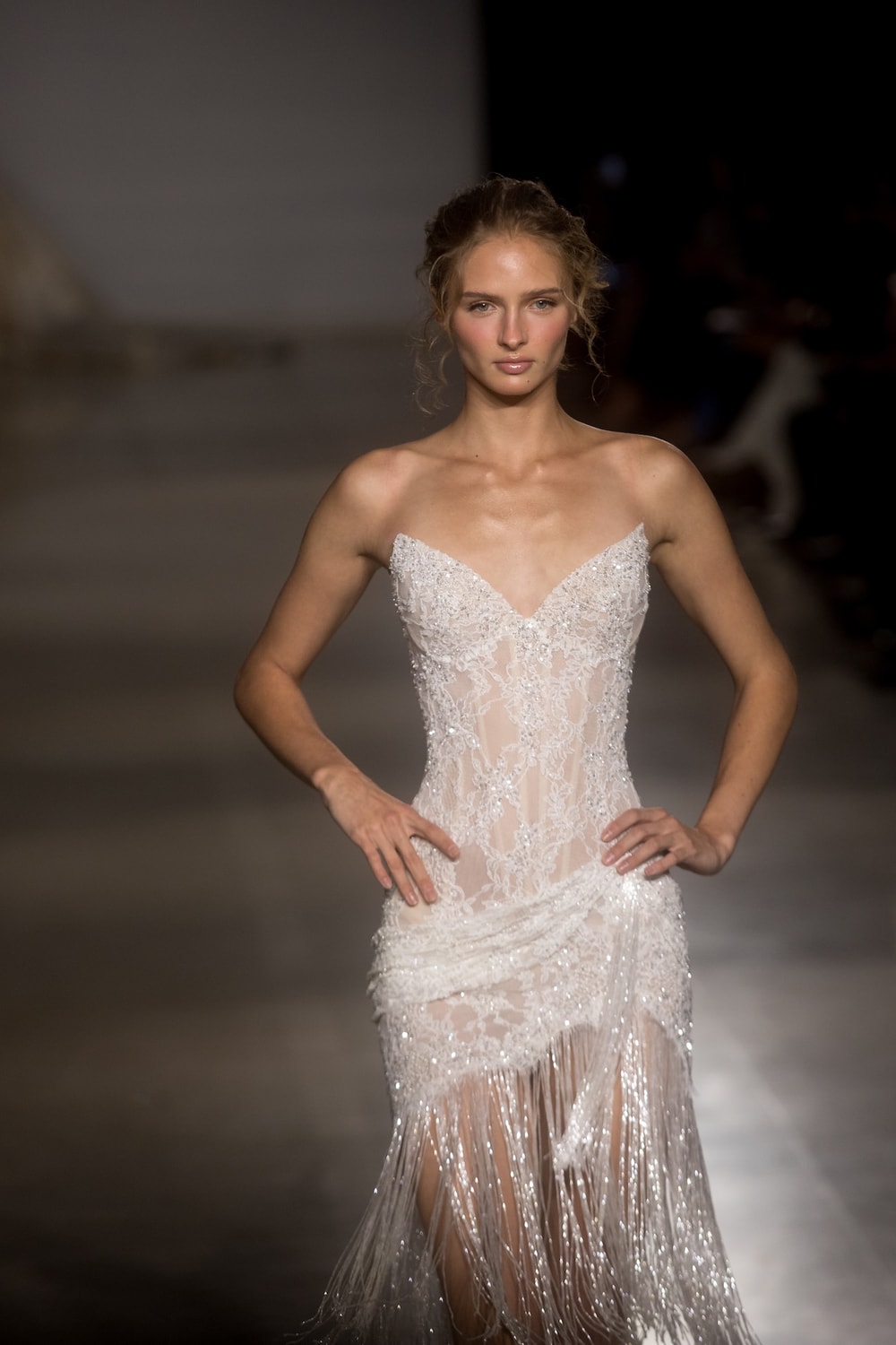 Lace and Detailed Mini Dress by Pnina Tornai — image 1 of 3