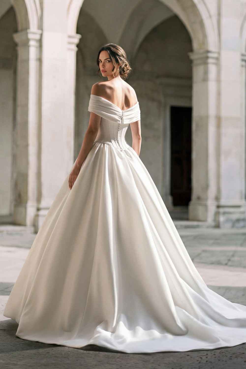 Romantic Off-The-Shoulder Ball Gown by Pronovias — image 2 of 2