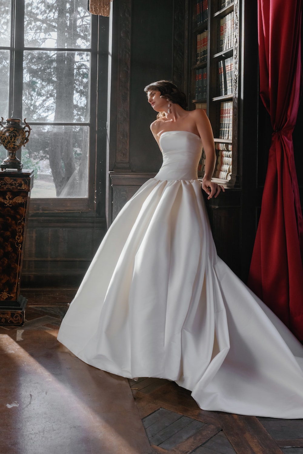 Chic and Classic Strapless Drop Waist Ballgown by Sareh Nouri — image 3 of 5