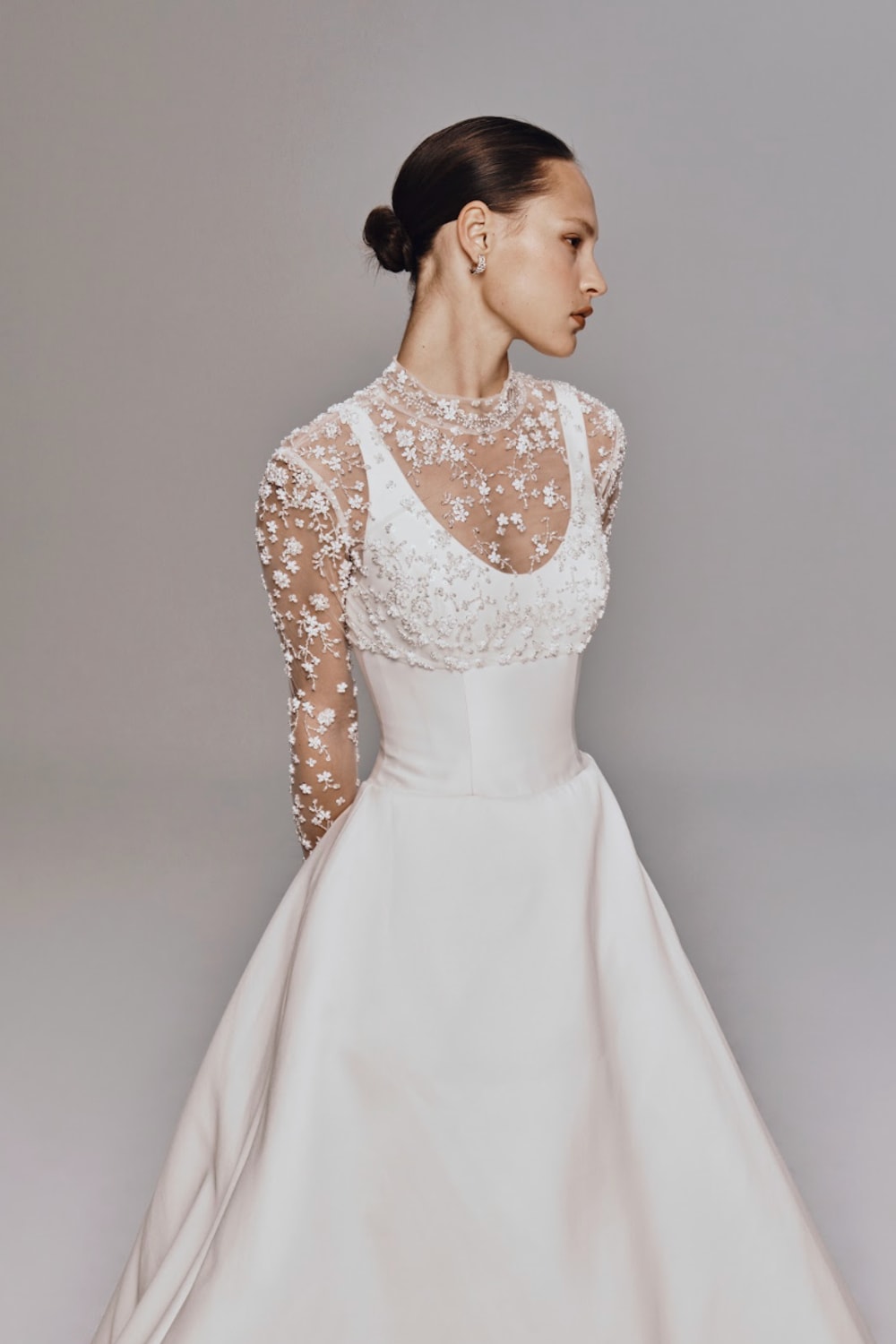 scoop neck long sleeve wedding dress Nicole + Felicia Ball Gown Size:Size 22W The material appears to Baby Relax Miles 3-Drawer casual-ethnic-wear