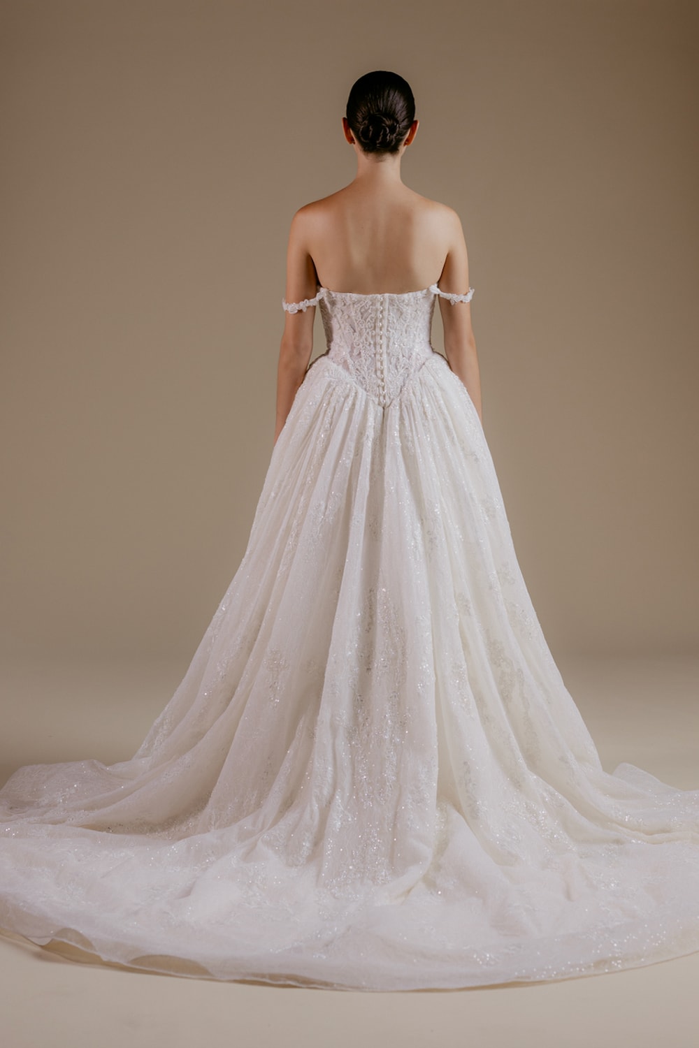 Plus-Size Ethereal Off-The-Shoulder Tulle Ball Gown by Viola Chan for Kleinfeld — image 3 of 4