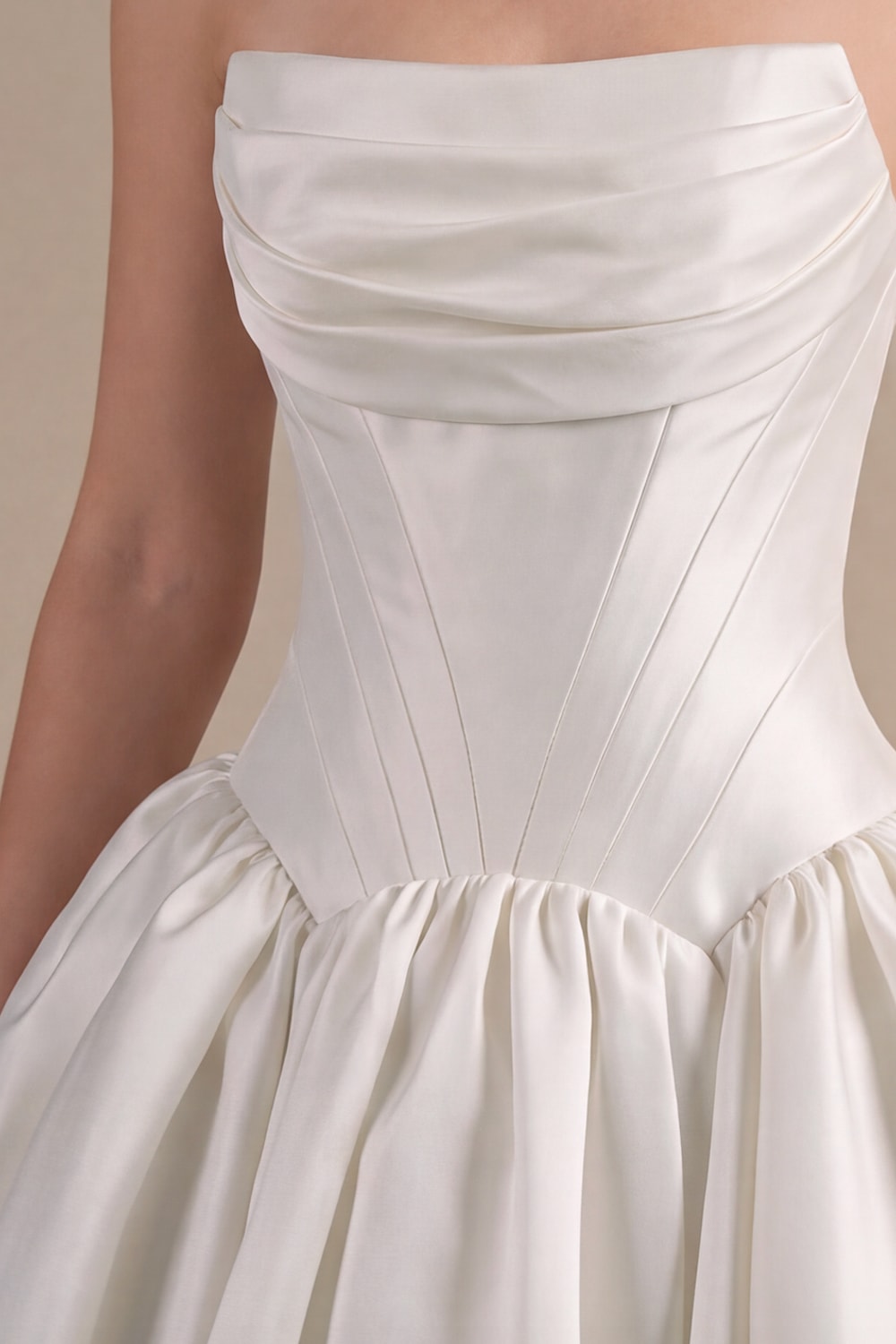 Structured Modern Ball Gown with Pockets by Kleinfeld By Viola Chan — image 2 of 3