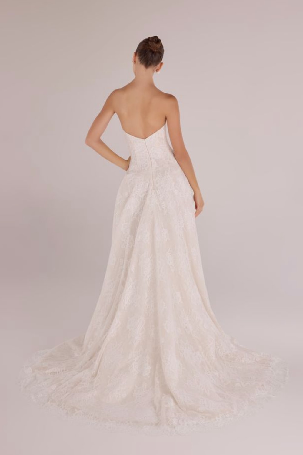 Romantic Blossom Corded Lace Strapless Ball Gown by Anne Barge — image 2 of 2